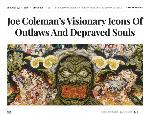Joe Coleman’s Visionary Icons Of Outlaws And Depraved Souls